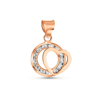 Фото Золотий кулон з фіанітами (арт. 424665)