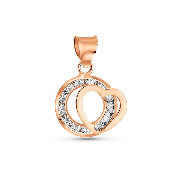 Золотий кулон з фіанітами (арт. 424665) – зображення 1