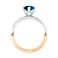 Золота каблучка з топазом Blue Ocean (арт. 140558Пл) – зображення 2