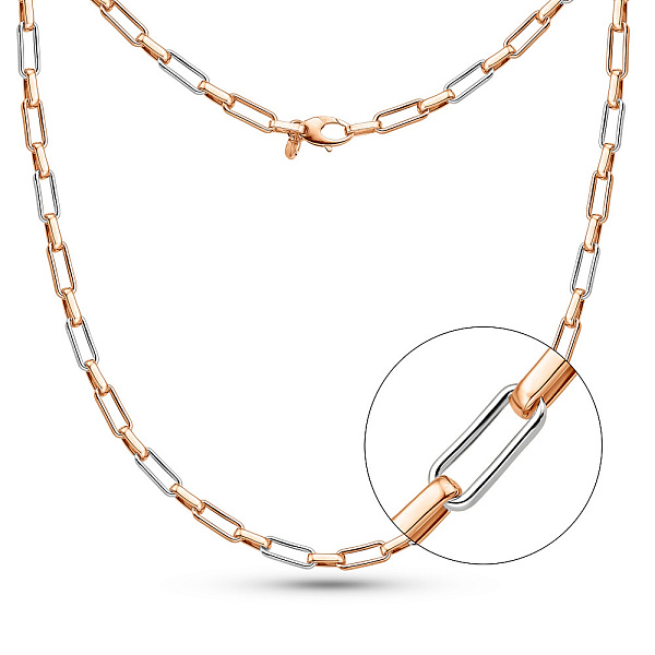 Ланцюжок з червоного і білого золота плетіння Якірне фантазійне (арт. 352455кб) – зображення 2