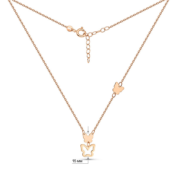 Золоте кольє Метелики (арт. 352628) – зображення 4