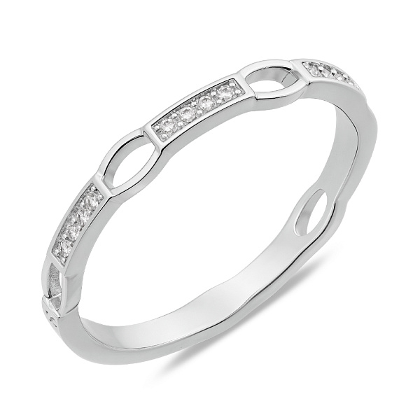 Кольцо из серебра с дорожкой из фианитов (арт. 7501/8193) – изображение 1