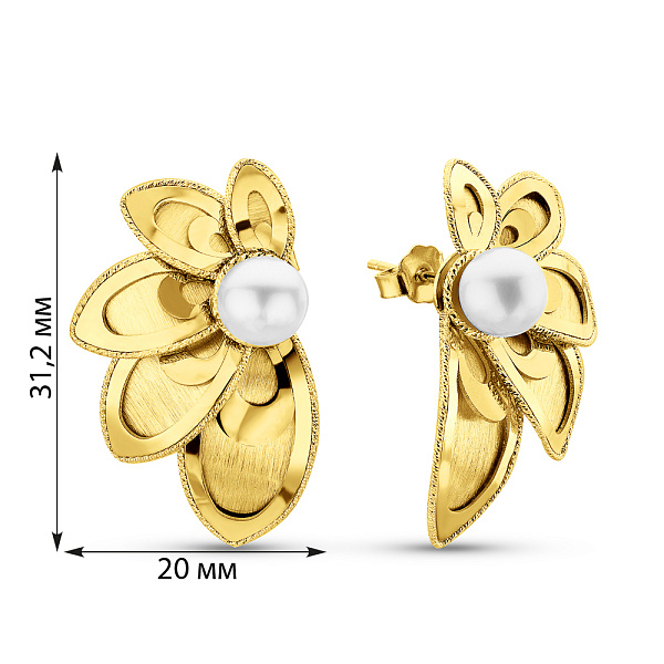 Золоті сережки Francelli з перлами (арт. 1091661жпрлб) – зображення 4