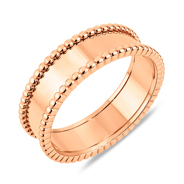 Каблучка з червоного золота без каменів (арт. 1401017а) – зображення 1