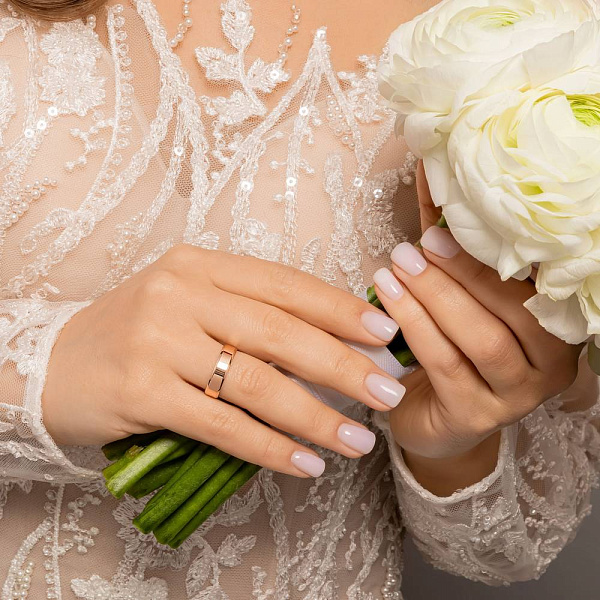 Обручка Комфорт Американка з червоного золота (арт. 239194) – зображення 5