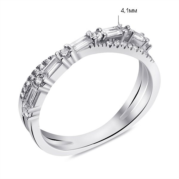 Серебряное кольцо с фианитами (арт. 7501/6874) – изображение 2