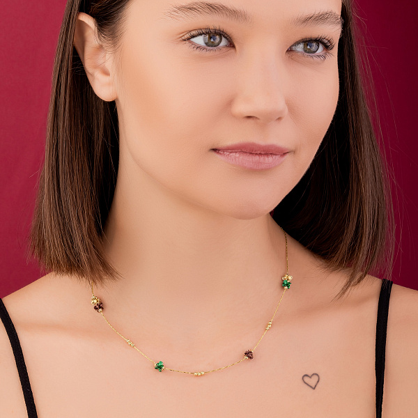 Колье из желтого золота Francelli (арт. 352588жзкр) – изображение 3