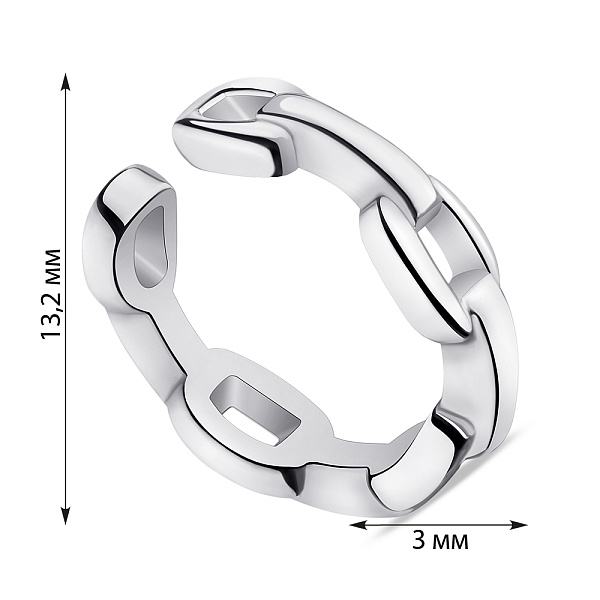 Серебряная сережка-каффа  (арт. 7502/9107я) – изображение 2