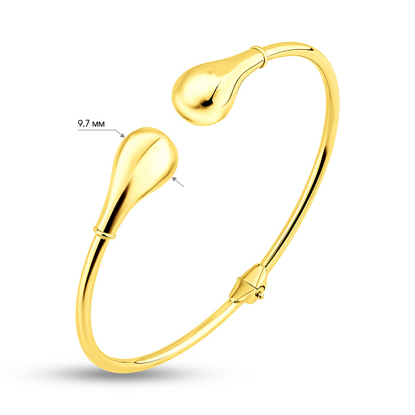 Жесткий браслет из желтого золота (арт. 3261252ж) – изображение 3