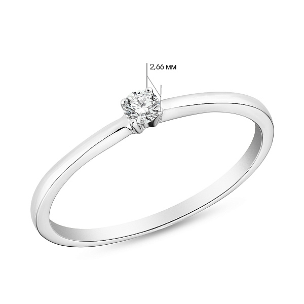 Заручальна каблучка з золота з діамантом (арт. К341131005б) – зображення 2