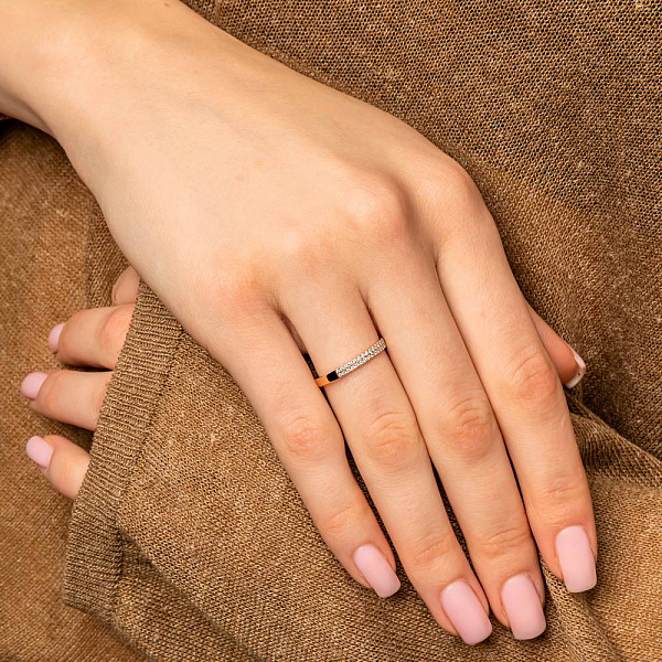 Золотое кольцо с бриллиантами (арт. 1190519201) – изображение 3