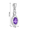 Серебряный кулон с аметистом и фианитами (арт. 7503/4909А) – изображение 2
