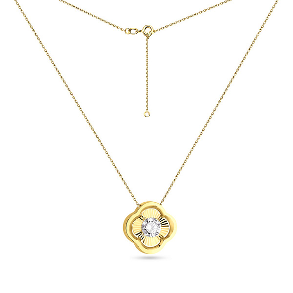 Кольє з жовтого золота з фіанітом (арт. 351155ж) – зображення 2