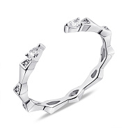 Фото Серебряное незамкнутое кольцо Trendy Style с фианитами (арт. 7501/6173)