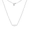 Золотое колье в белом цвете металла с фианитом (арт. 351460бкр) – изображение 2