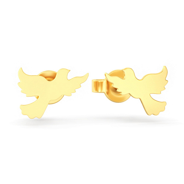 Золотые серьги-пусеты "Вільна" (арт. 110030ж) – изображение 1