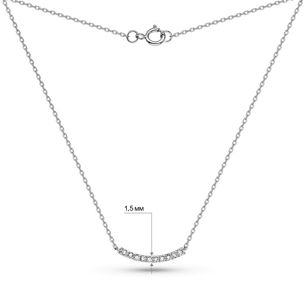 Колье из белого золота с бриллиантами (арт. Ц341355015б) – изображение 7