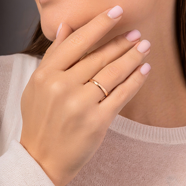 Тонка обручка без каменів (арт. 239227) – зображення 4