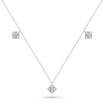Кольє з білого золота з діамантами (арт. Ц341646040б)