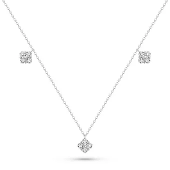 Кольє з білого золота з діамантами (арт. Ц341646040б)