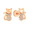 Дитячі сережки "Кошенята" з червоного золота  (арт. 110706) – зображення 1