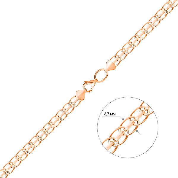 Золоте кольє з декоративним плетінням (арт. 350268) – зображення 2