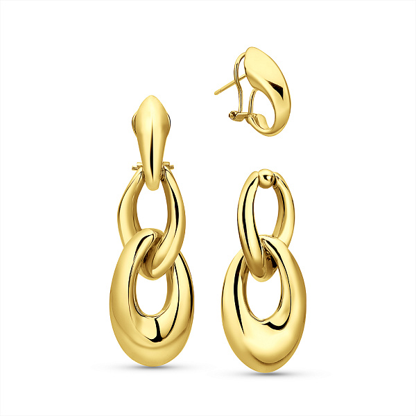 Серьги трансформеры из желтого золота Francelli (арт. е1091881ж) – изображение 1