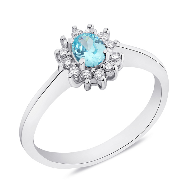 Кольцо из серебра с фианитами (арт. 7501/КК2ФТ/375-17,5) – изображение 1