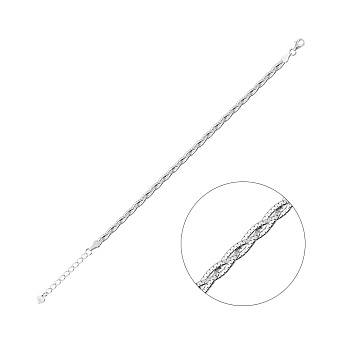 Срібний браслет на ногу без каменів (арт. 7509/4853н)