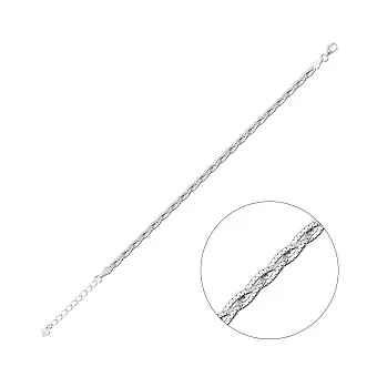 Серебряный браслет на ногу без камней (арт. 7509/4853н)