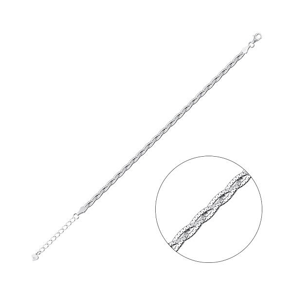 Серебряный браслет на ногу без камней (арт. 7509/4853н) – изображение 1