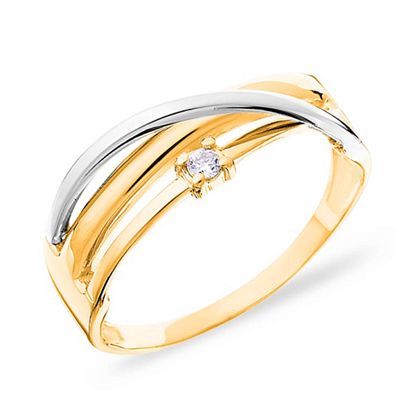 Кольцо Синергия из комбинированного золота (арт. 140530ж) – изображение 1