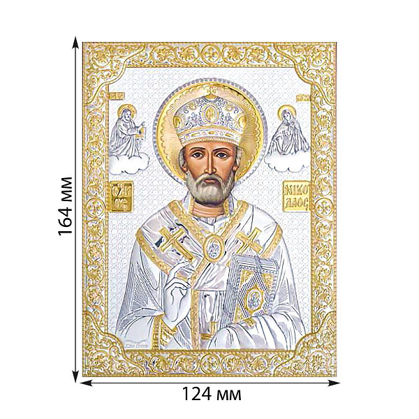 Ікона Миколай Чудотворець (124х164 мм) (арт. P-4/003G/K.SC) – зображення 2