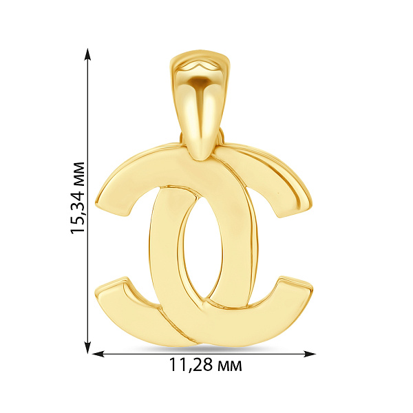 Кулон з жовтого золота (арт. 423478ж) – зображення 2