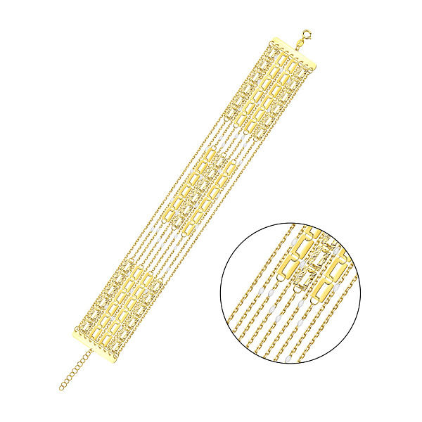 Широкий браслет Francelli из желтого золота (арт. 3261064жеб) – изображение 1