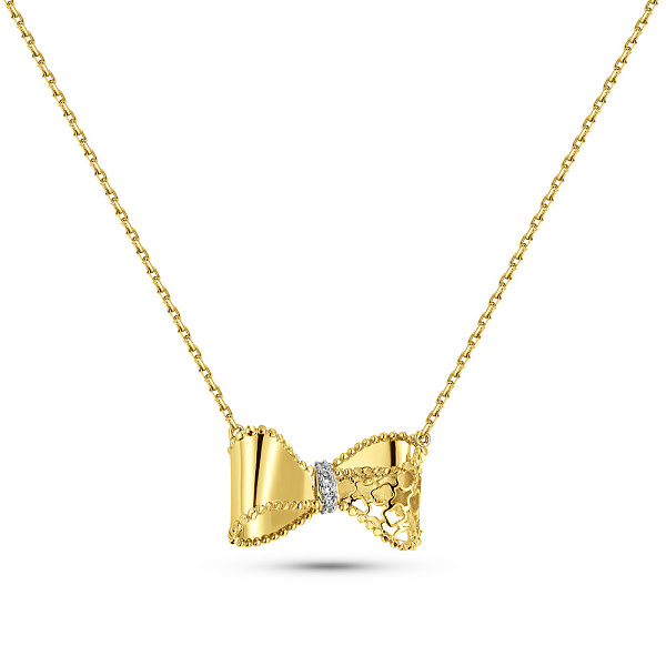 Золоте кольє Francelli Бантик з діамантами (арт. Ц361352005ж) – зображення 1