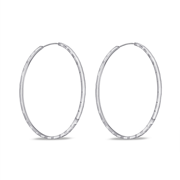 Серебряные серьги без камней (арт. 7502/9826/60) – изображение 1