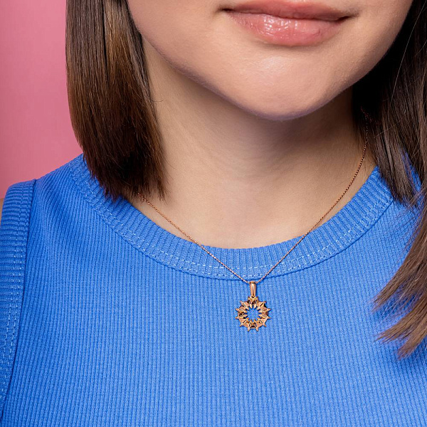 Підвіс з червоного золота (арт. 424882) – зображення 2