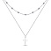 Многослойное серебряное колье с крестиком (арт. 7507/1387) – изображение 1