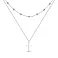 Многослойное серебряное колье с крестиком (арт. 7507/1387) – изображение 1