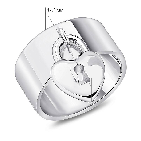 Каблучка зі срібла з підвіскою (арт. 7501/8184) – зображення 2