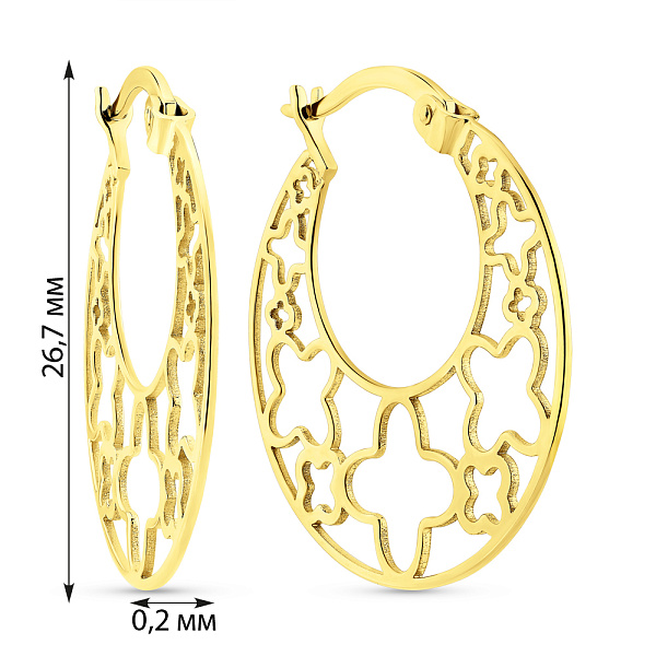 Серьги из желтого золота (арт. 111313ж) – изображение 2