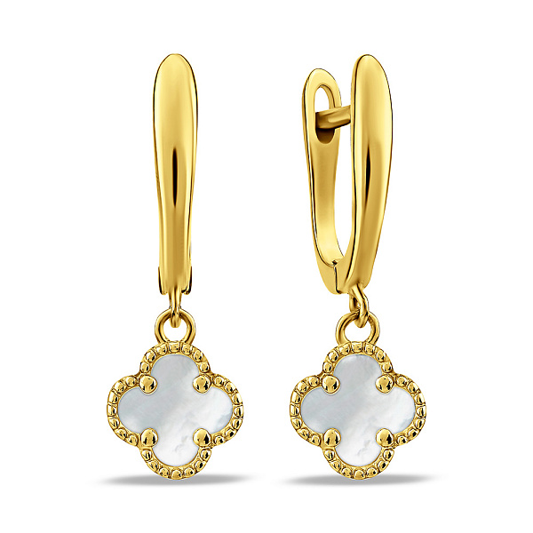 Серебряные серьги с перламутром (арт. 7502/4265/7жп) – изображение 1