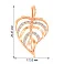 Золотая подвеска Листочек с фианитами (арт. 440326) – изображение 2