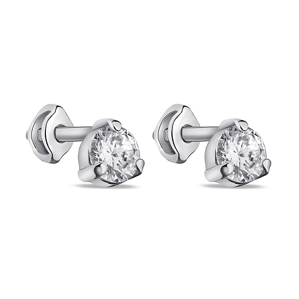 Серебряные серьги-пусеты с фианитами (арт. 7518/557сп) – изображение 1