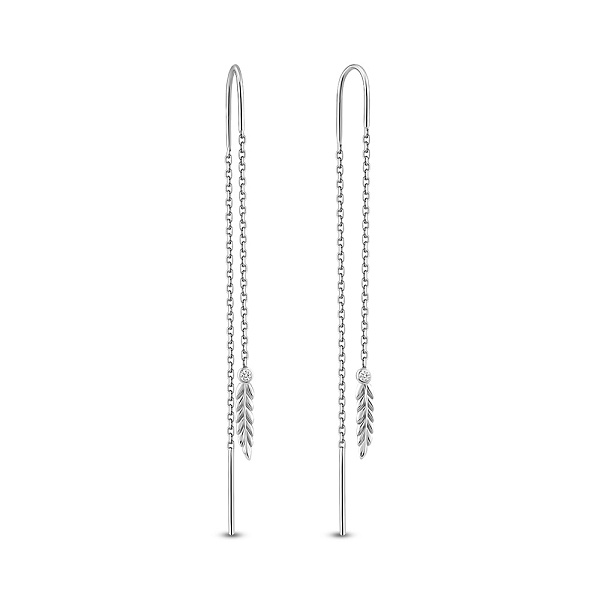 Золотые сережки-протяжки Колоски (арт. 1101044б) – изображение 1