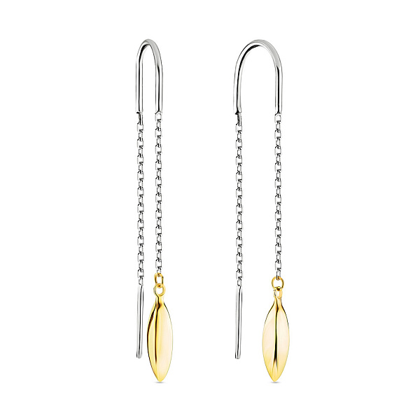 Золотые серьги протяжки (арт. 106753б) – изображение 1