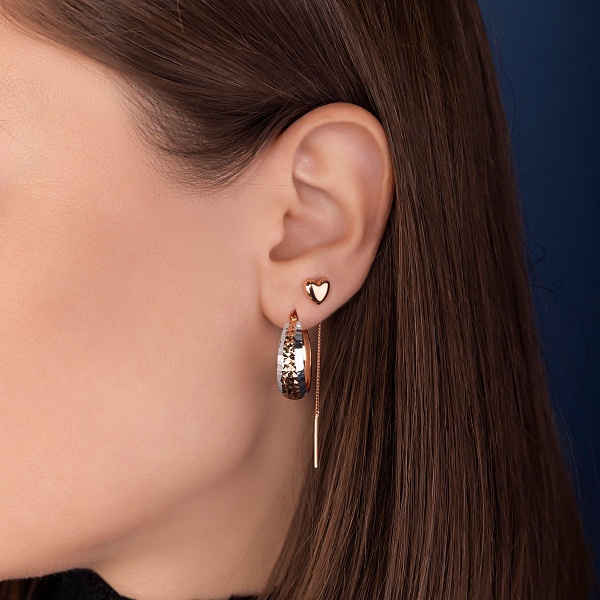 Золотые серьги-протяжки (арт. 109201) – изображение 4