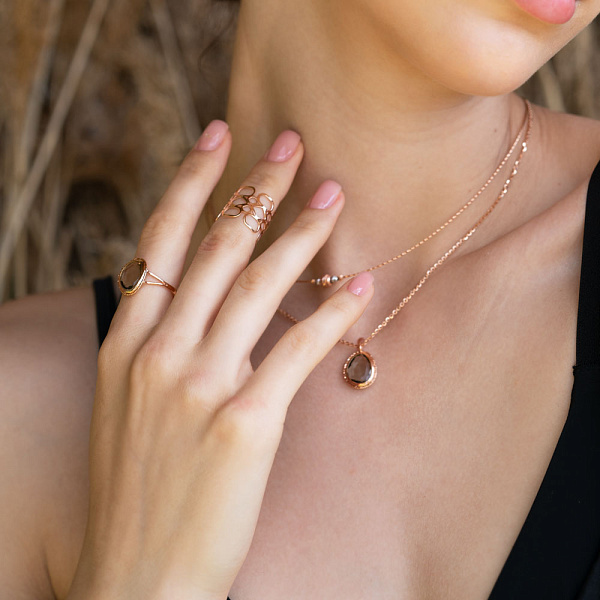 Широкое кольцо из красного золота (арт. 140026) – изображение 5