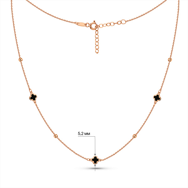 Золотое колье с эмалью (арт. 352973/5еч) – изображение 7